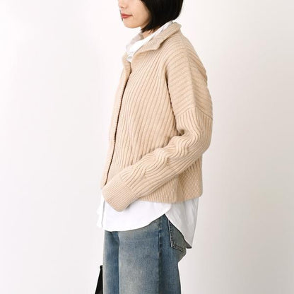 Max Mara AFELIO ウールカシミア リブ カーディガン