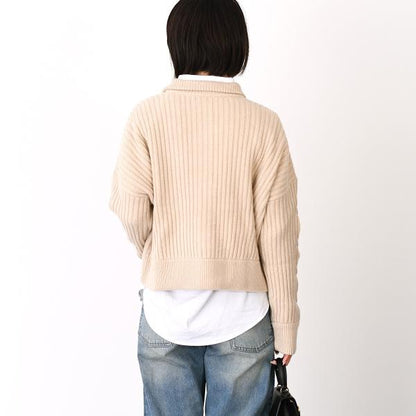 Max Mara AFELIO ウールカシミア リブ カーディガン