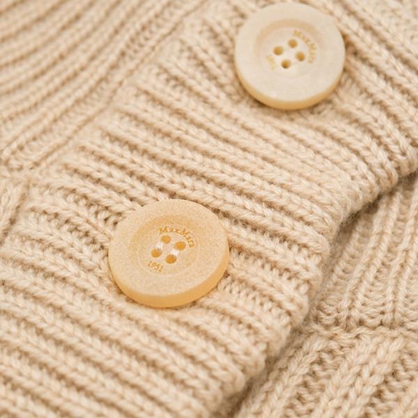 Max Mara AFELIO ウールカシミア リブ カーディガン