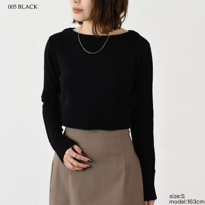 Max Mara ANGRI 울 캐시미어 크롭드 니트 