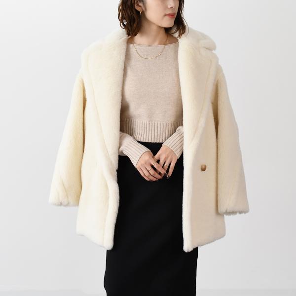 Max Mara ANGRI 울 캐시미어 크롭드 니트 