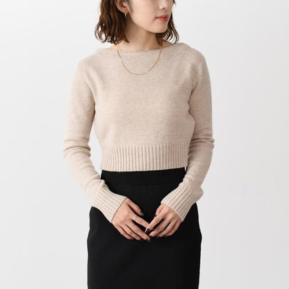 Max Mara ANGRI 울 캐시미어 크롭드 니트 