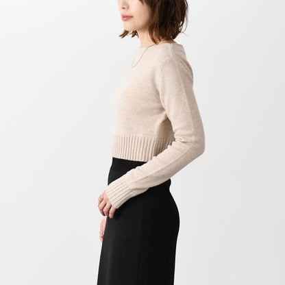 Max Mara ANGRI 울 캐시미어 크롭드 니트 