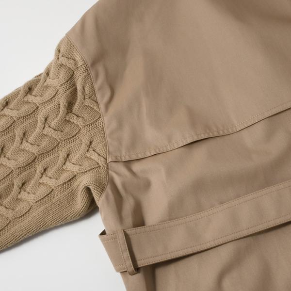 MAX MARA CICLADI 치클라디 울 코튼 개버딘 트렌치 코트 