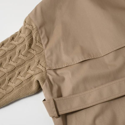 MAX MARA CICLADI 치클라디 울 코튼 개버딘 트렌치 코트 