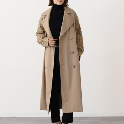 MAX MARA CICLADI 치클라디 울 코튼 개버딘 트렌치 코트 