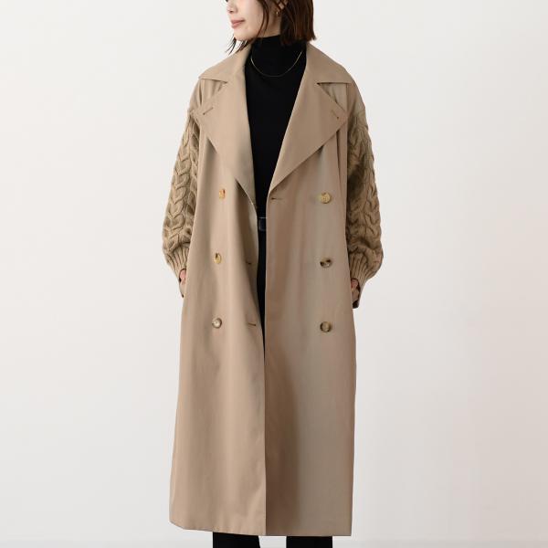 MAX MARA CICLADI 치클라디 울 코튼 개버딘 트렌치 코트 
