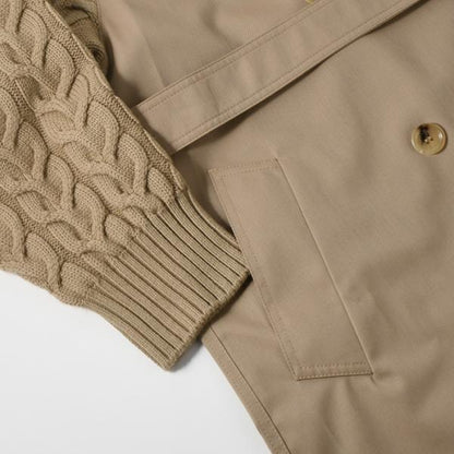 MAX MARA CICLADI 치클라디 울 코튼 개버딘 트렌치 코트 