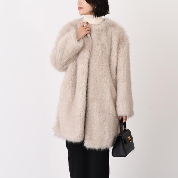 Max Mara Studio マックスマーラ ステゥディオ EROS エロス エコ ファー コート