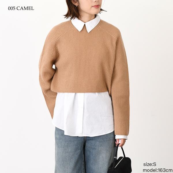 Max Mara FUNALE Fisherman's Rib Knit Wool Cashmere Sweater 