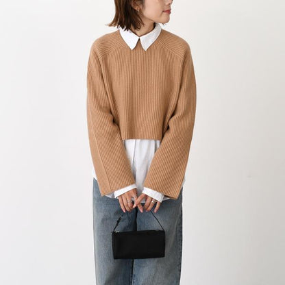 Max Mara FUNALE Fisherman's Rib Knit Wool Cashmere Sweater 
