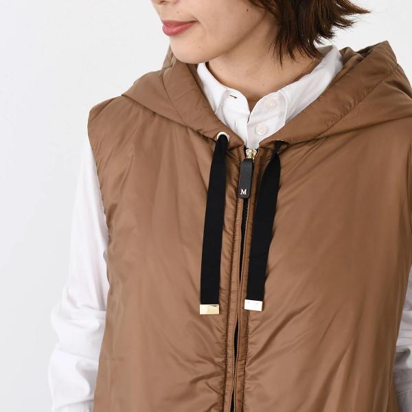 Max Mara The Cube マックスマーラ ザ キューブ GREENGI グリーンGI テクニカル キャンバス フーデット ジレ