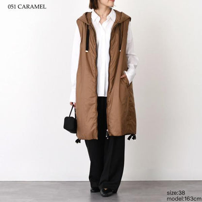 Max Mara The Cube マックスマーラ ザ キューブ GREENGI グリーンGI テクニカル キャンバス フーデット ジレ