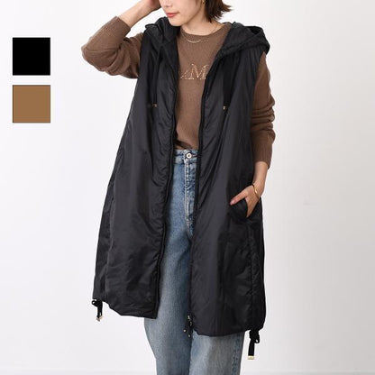 Max Mara The Cube マックスマーラ ザ キューブ GREENGI グリーンGI テクニカル キャンバス フーデット ジレ