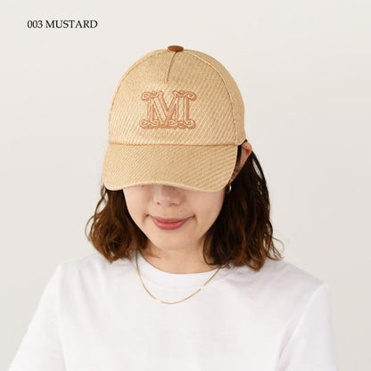 Max Mara JEZ 제즈 라피아 룩 베이스볼 캡 