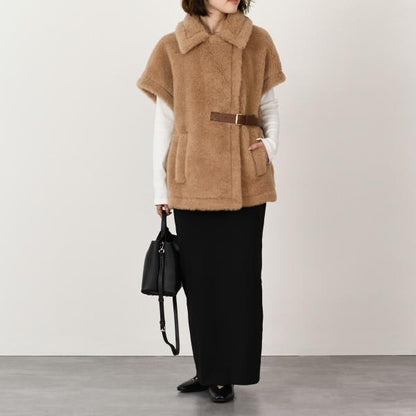 Max Mara マックスマーラ LANOSO4 テディ ジレケープ