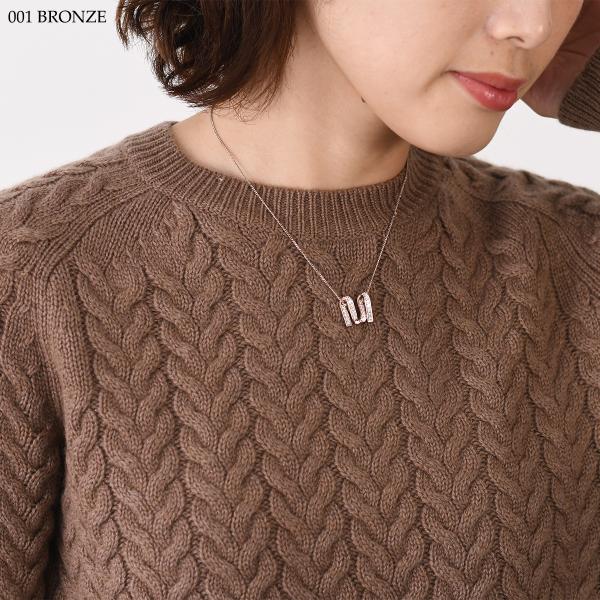 Max Mara マックスマーラ MGROSGRAIN Mグログレーン ラインストーン ネックレス