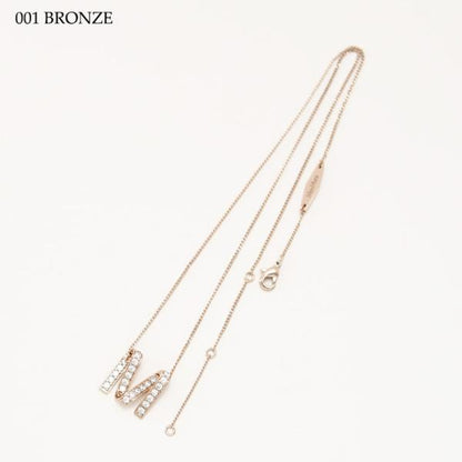 Max Mara マックスマーラ MGROSGRAIN Mグログレーン ラインストーン ネックレス