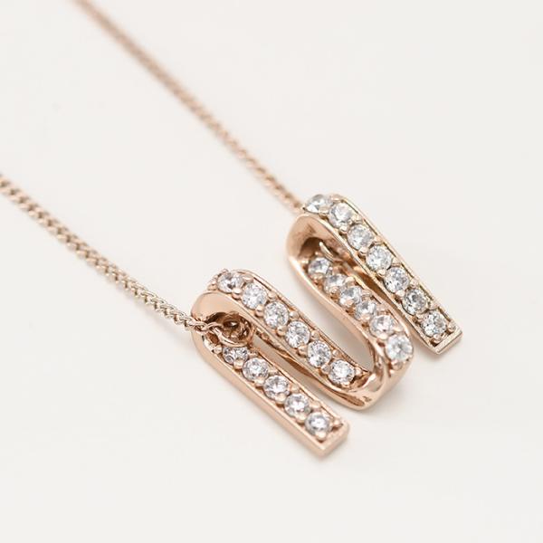 Max Mara マックスマーラ MGROSGRAIN Mグログレーン ラインストーン ネックレス