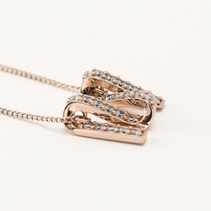 Max Mara マックスマーラ MGROSGRAIN Mグログレーン ラインストーン ネックレス