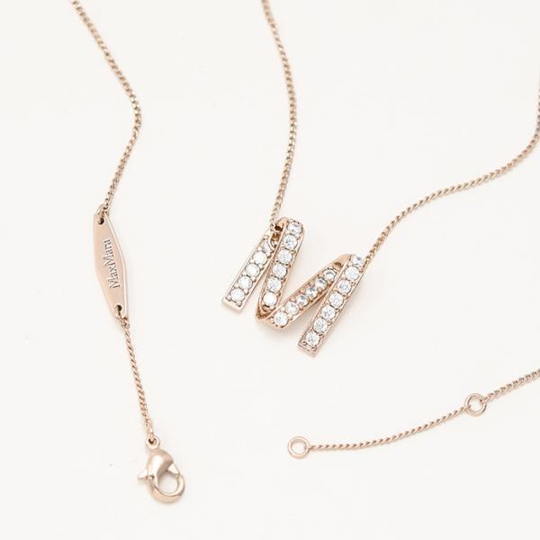Max Mara マックスマーラ MGROSGRAIN Mグログレーン ラインストーン ネックレス
