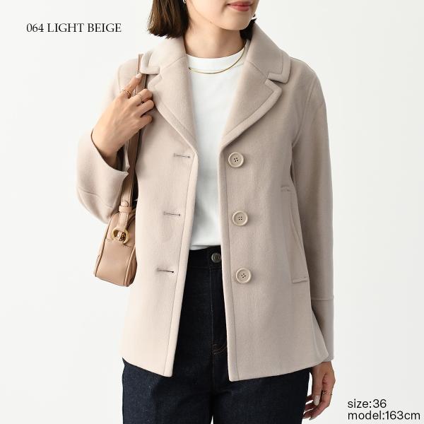 S Max Mara MOON シングルブレストウールピーコート