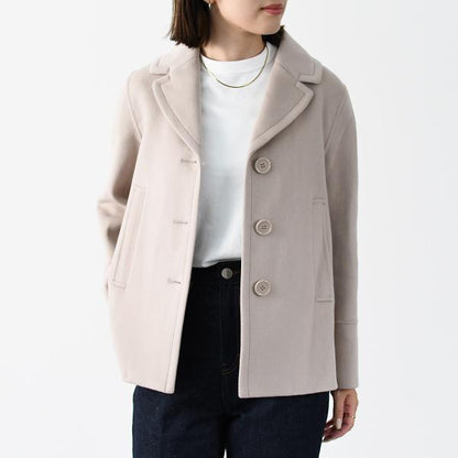 S Max Mara MOON シングルブレストウールピーコート