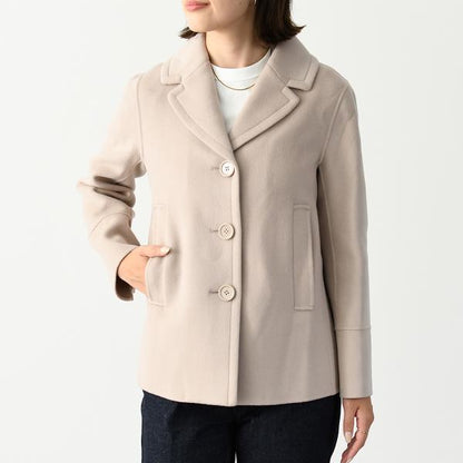 S Max Mara MOON シングルブレストウールピーコート