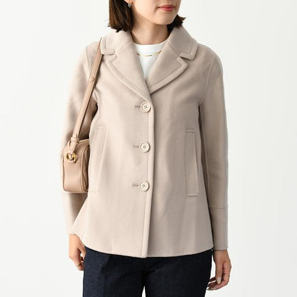 S Max Mara MOON シングルブレストウールピーコート