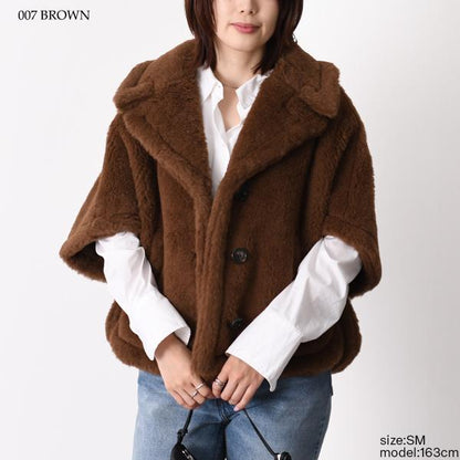 Max Mara CORVINO4 カシミヤ テディベア ケープ
