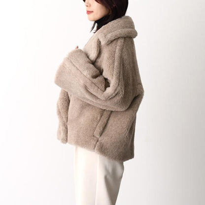 Max Mara CAMBUSA テディベア ショートケープ