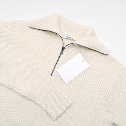 NADAR ウールカシミア ジップセーター