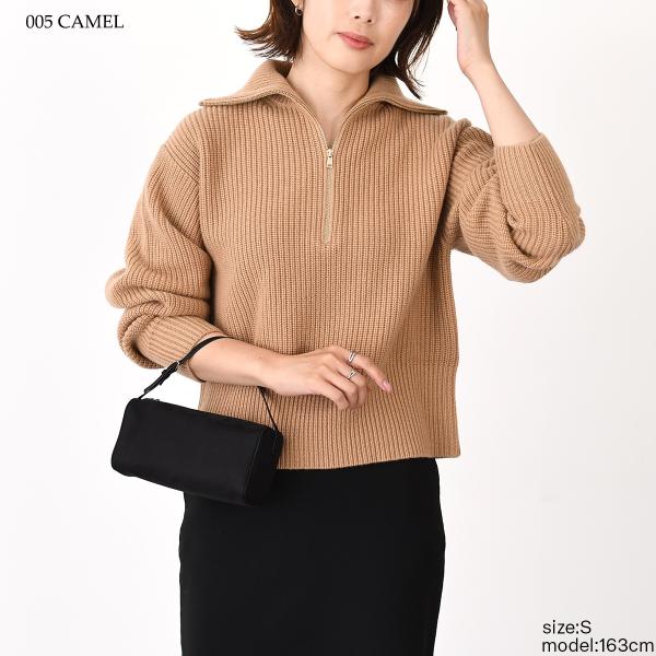 NADAR ウールカシミア ジップセーター