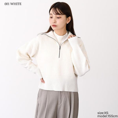 NADAR ウールカシミア ジップセーター