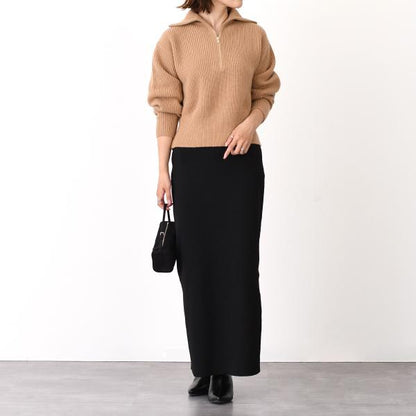 NADAR ウールカシミア ジップセーター