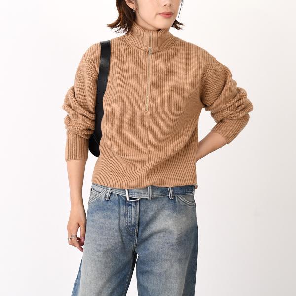 NADAR ウールカシミア ジップセーター