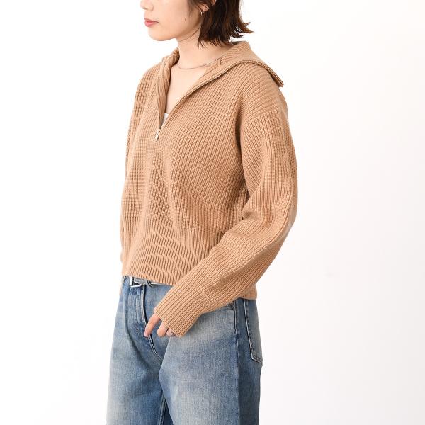 NADAR ウールカシミア ジップセーター