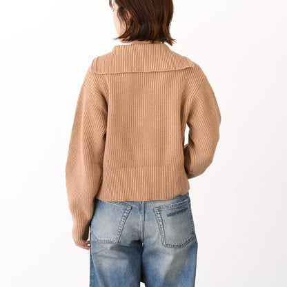 NADAR ウールカシミア ジップセーター