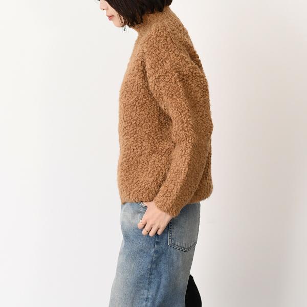 Max Mara Studio マックスマーラ ステゥディオ OGGETTI ブークレ ハイネックジップ カーディガン