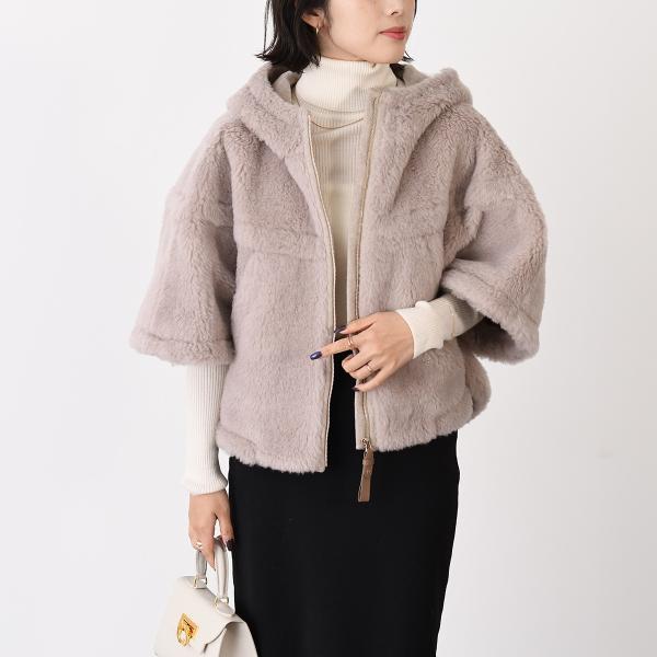 Max Mara マックスマーラ PETALO1 アルパカウール テディ ボクシーケープ