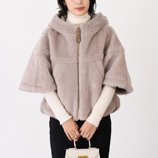 Max Mara マックスマーラ PETALO1 アルパカウール テディ ボクシーケープ