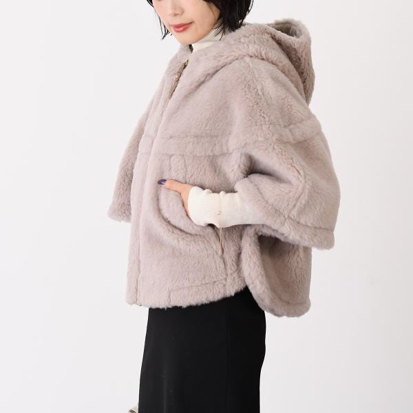 Max Mara マックスマーラ PETALO1 アルパカウール テディ ボクシーケープ