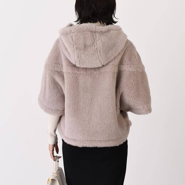 Max Mara マックスマーラ PETALO1 アルパカウール テディ ボクシーケープ