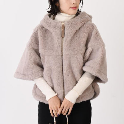 Max Mara マックスマーラ PETALO1 アルパカウール テディ ボクシーケープ