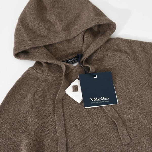 S Max Mara VIRGOLA 캐시미어 털실 푸드 스웨터 