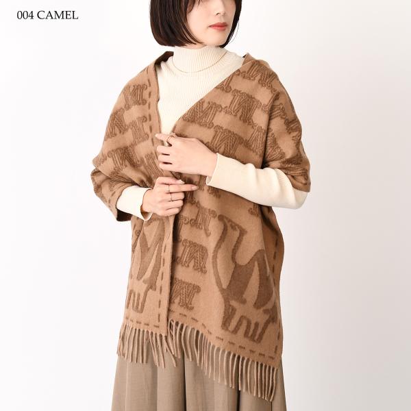Max Mara マックスマーラ WSTEDDYCAMEL テディキャメル ピュア カシミヤ ジャカード ストール