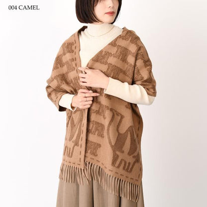 Max Mara マックスマーラ WSTEDDYCAMEL テディキャメル ピュア カシミヤ ジャカード ストール