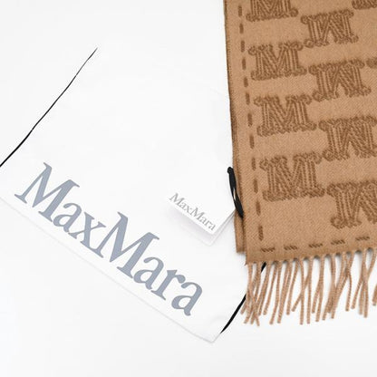 Max Mara マックスマーラ WSTEDDYCAMEL テディキャメル ピュア カシミヤ ジャカード ストール