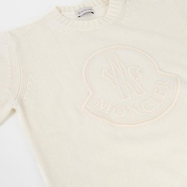 MONCLER embroidered logo wool and cashmere sweater 