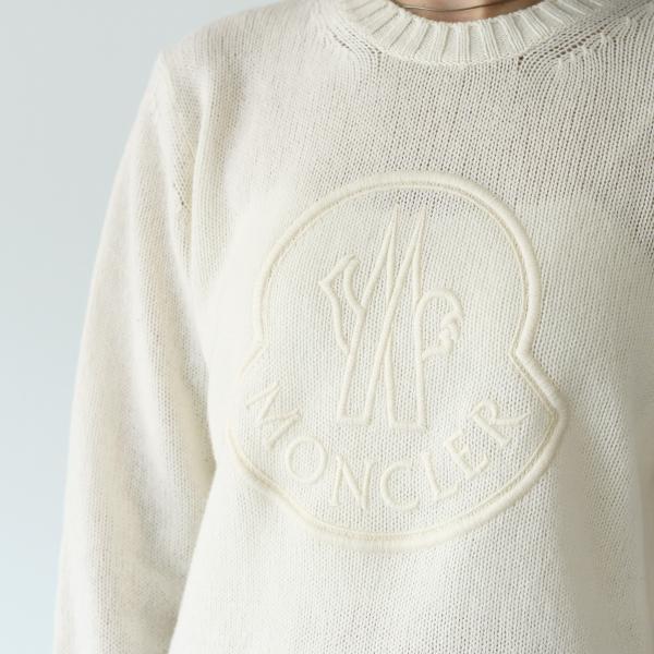 MONCLER embroidered logo wool and cashmere sweater 